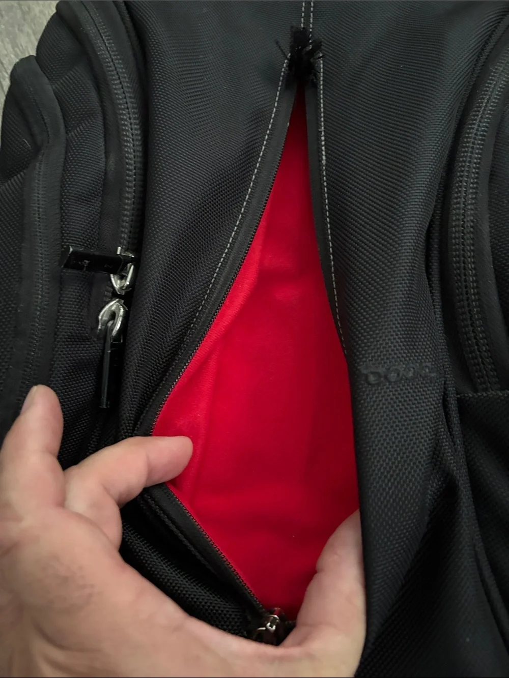 Men's Black Travel Backpack with Padded Straps